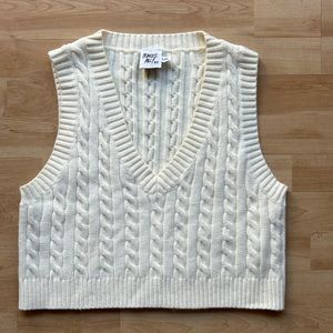 Princess Polly White Crop Sweater Vest